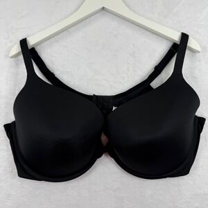 Cacique Boost Plunge Bra Black Underwire Padded Plus Size 44DDD A83865